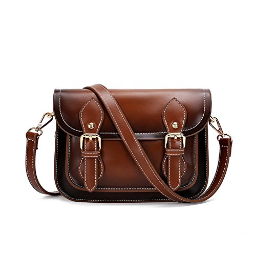 Sac bandoulière Lady Joker en cuir litchi rétro chic pour femme