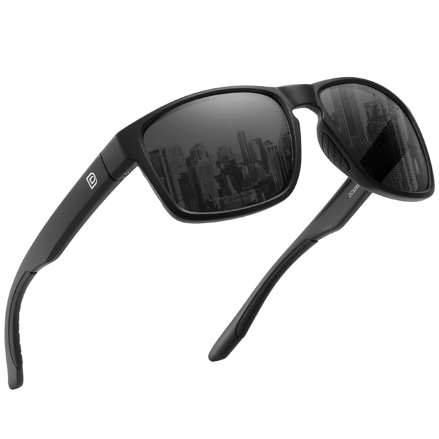 DUCO Polarized Sunglasses for Men and Women Retro Square UV400 Protection Lightweight Frame Driving Sun Glasses DC6288