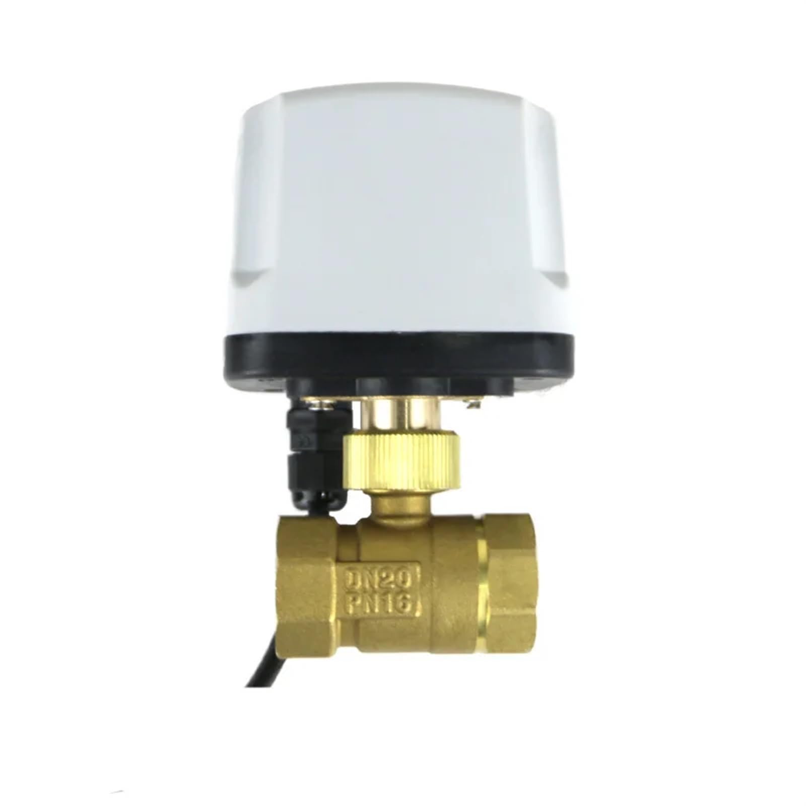 3/4inch IP65 Motorized Ball Valve 220V 12V 24V 3-Wire 2 Control Brass Electric Ball Valve Big Torque Metal Motor 1Pcs(Color:12VDC)