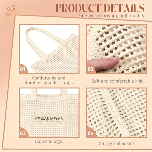 Image of PALAY Tote Bag for Woman Girls Bow Crochet Shoulder Bag Coquette Cute Knitted Women Handbags