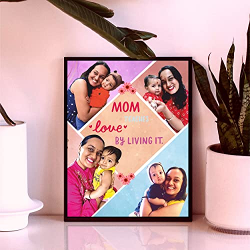 Image of ZOCI VOCI Personalized Gift for Mom - Custom Photo Cartoon Standee | Emotional Hug Gift | Unique Mother's Day & Birthday Gift from Son /Daughter (First Love Mom)