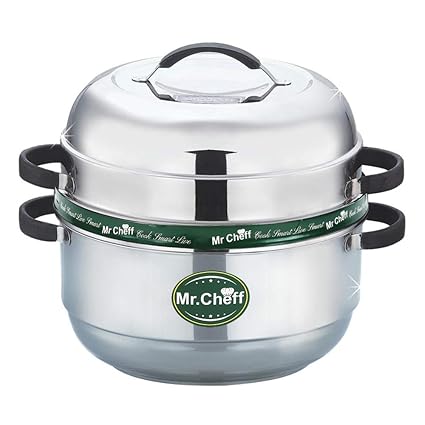 Mr. Cheff Thermal Rice Cooker Stainless Steel Steamer (Silver, 12 L)