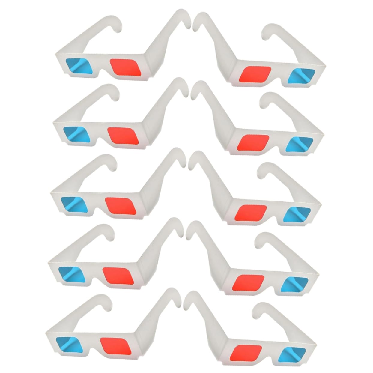 KONTONTY 10pcs Glasses Lightweight Frame Viewing Glasses for Movies and Games for Home Use and Family Fun