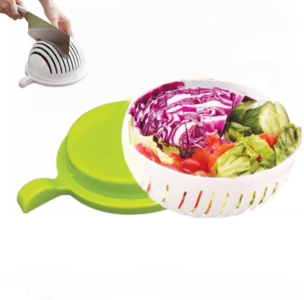 Salad Chopper Bowl and Cutter,Salad Cutter Bowl, Veggie