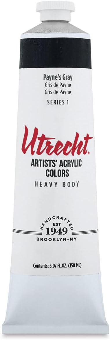 ユトレヒトアーティストアクリルペイント - ペインズグレー、5オンスチューブ