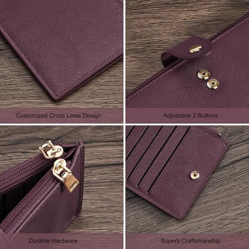 Image of Travelambo RFID Wallet Women Large Size Bifold Multi Card Wallet Case with Zipper Pocke Credit Card Holder for Women