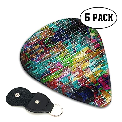 Lot de 6 médiators colorés pour guitare acoustique, guitare électrique, basse, ukulélé – fins, moyens et épais. - Les Beatles, Paul McCartney, John Lennon, RIngo Starr, George Harrison Lot de 6 médiators colorés pour guitare acoustique, guitare électrique, basse, ukulélé – fins, moyens et épais. – Image 3