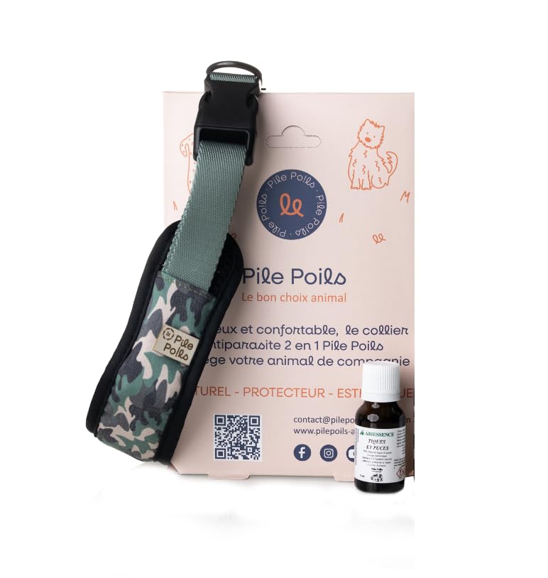 Collier antiparasite pour chien rechargeable contre les démangeaisons et irritations