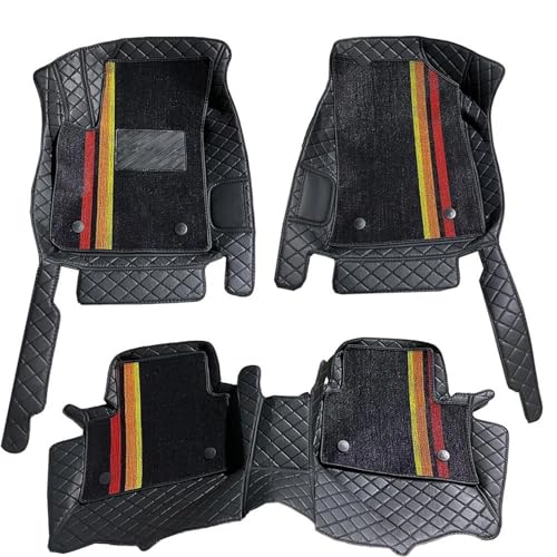 Tapis de sol voiture luxe pour Hyundai Kona protection complète double couche finitions noires