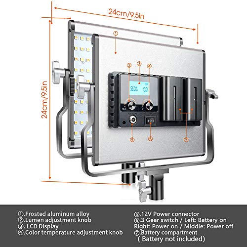 xfyx LED-Videoleuchte mit verstellbarem Stativständer-Studioleuchten-Kit und breiter Angel-LED-Fotobeleuchtung für… – Bild 3