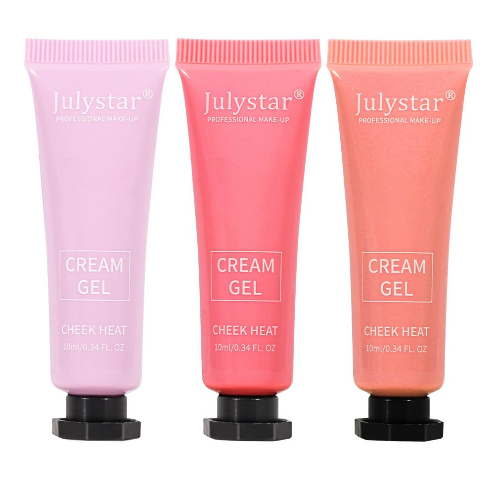 Cheek Heat Gel-Cream Blush Makeup, Lightweight, Breathable Feel, Sheer Flush Of Color, Dewy Finish, Oil-Free, Hydrating Gel Blusher Natural Shimmer Blush Stick Matte, 3 Count, Type 7