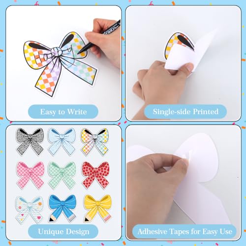 Image of Vuzvuv 45Pcs Back to School Bow Cutouts Pencil Bow Classroom Decor