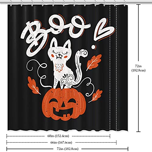 Rideau de douche Halloween sans odeur pour baignoire propre