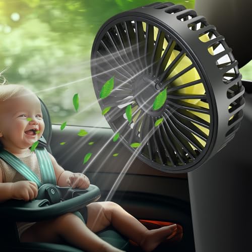 Car Seat Fans for Backseat Kids, USB Powered Car Backseat ...