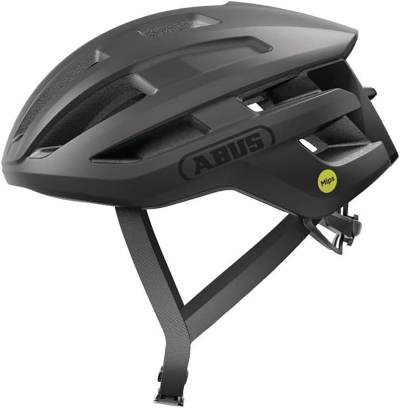 ABUS PowerDome MIPS - Casco de bicicleta para adultos, certificado de seguridad para bicicleta para carretera y grava, perfil aerodinámico, hombres