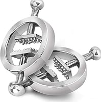 phiis Fetisch Nippelklemmen, verstellbare Nippelklemmen, Nippelklemmen aus Edelstahl, Stimulation, Erotik, SM, BDSM, Sexspielzeug für Frauen und Männer, Paar