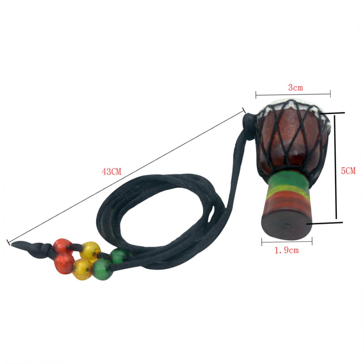 TOVINANNA African Drum Necklace Handmade Tambourine Metal Rings Home Decor Random