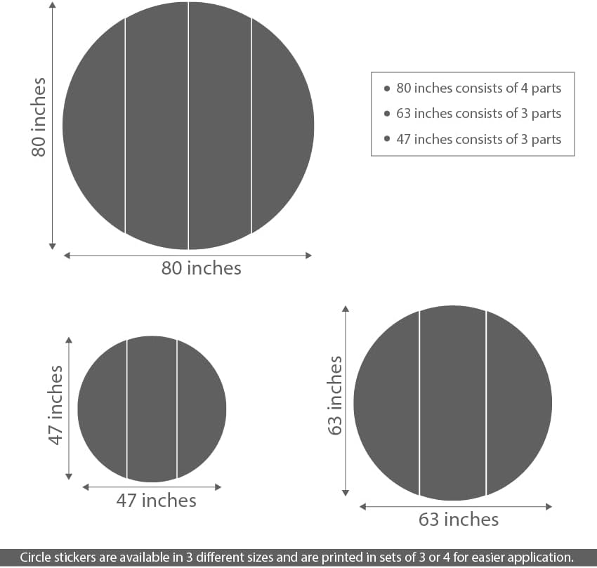 Miniatura 3 de Calcomanía de pared circular con estampado pastel, medio círculo, semicírculo, decoración de pared, geométrico, guardería, despegar y pegar,