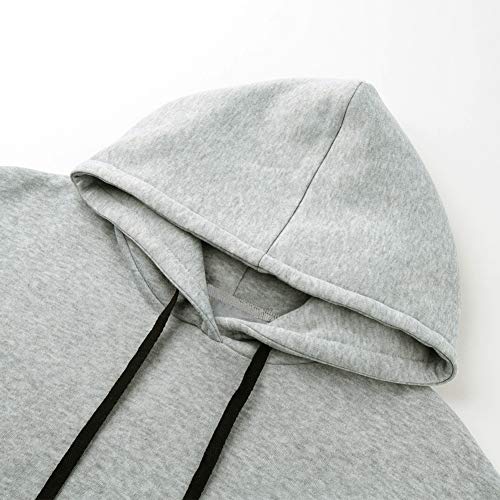 Novas Mulheres Solto Longo Moletom Com Capuz Vestido Sólidos Manga Comprida Bolsos Dividir Casual Ho