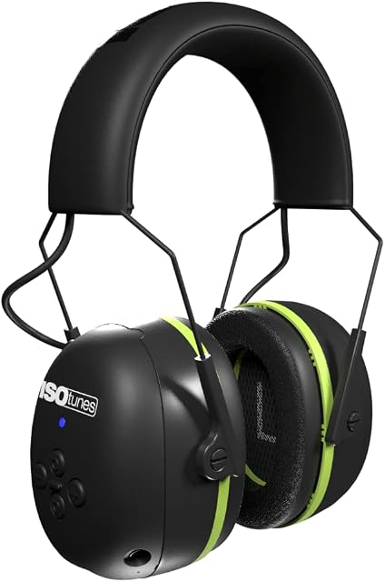 ISOtunes AIR DEFENDER Bluetooth Earmuffs: Comfortable Wireless Hearing Protection with 40 Hour Battery Life