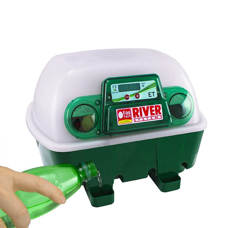 Incubadora digital semiautomática para huevos - River Systems - Capacidad 12 huevos grandes y 48 de tamaño pequeño