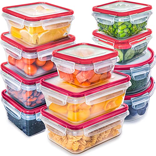 fullstar 18-piece Food storage Containers Set with Lids, Plastic Leak-Proof BPA-Free Containers for Kitchen Organization, Meal Prep, Lunch Containers