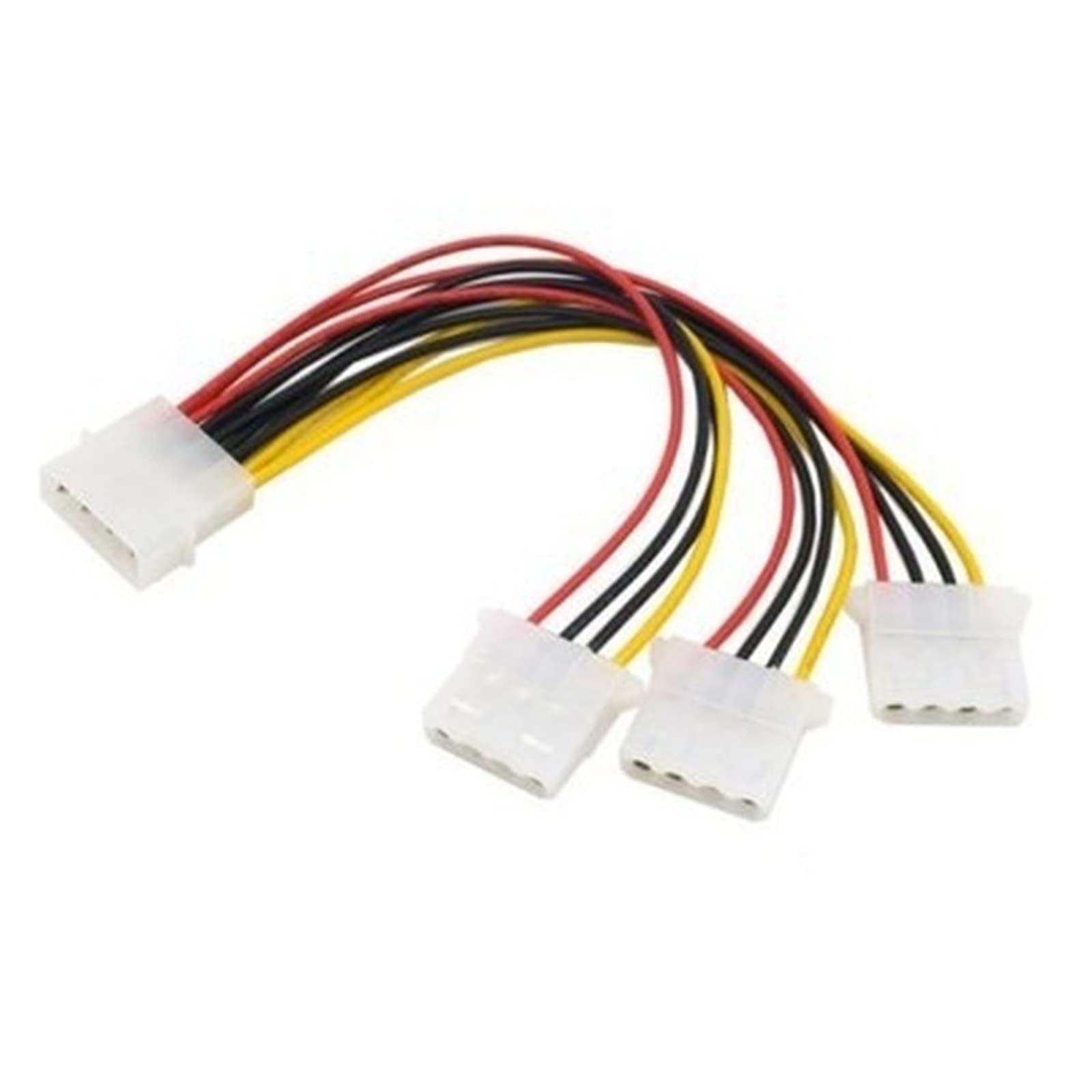 Cables de alimentación IDE de 4 Pines HY1578 Molex de 4 Pines Macho a 3 Puertos Molex IDE Hembra Cable Adaptador Divisor de Fuente de alimentación