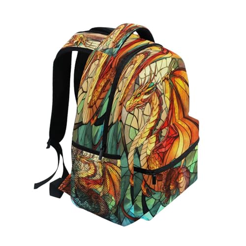 Dragon Abstract Backpack for School Boys Girls Adults Kids Bookbag Laptop Bag 18L2
