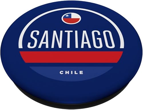Miniatura 2 de Santiago Chile Graphic Flag PopSockets Swappable PopGrip
