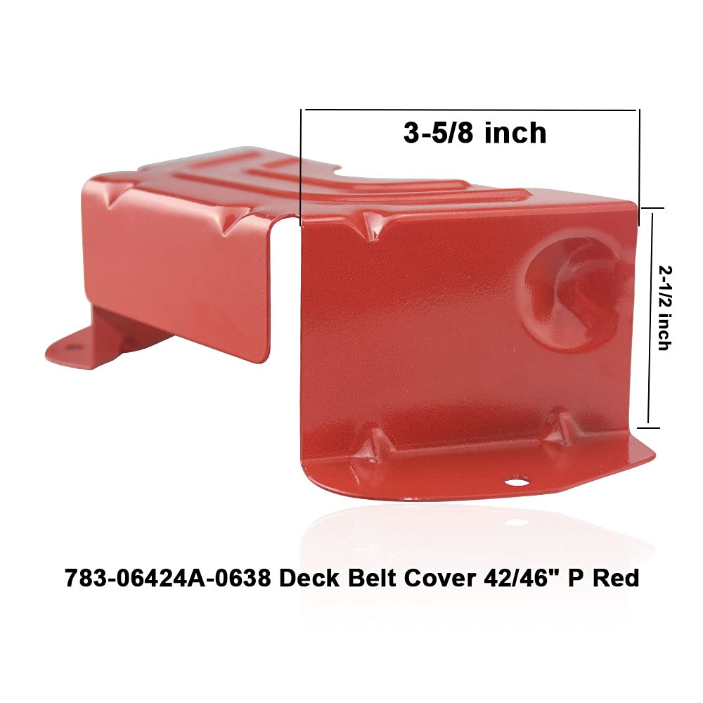 SnowBear Red Deck Belt Cover 42/46" Compatible with Mower MTD Columbia Part 783-06424A-0638 (2) - Image 3
