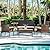 Nestl Wicker Patio Furniture Set - 4 Piece Patio Set with Patio Chairs Set of 2, Loveseat, Glass Top Coffee Table, Outdoor Furniture Sets for Backyard or Pool, Front Porch Furniture Set (Brown/Beige)