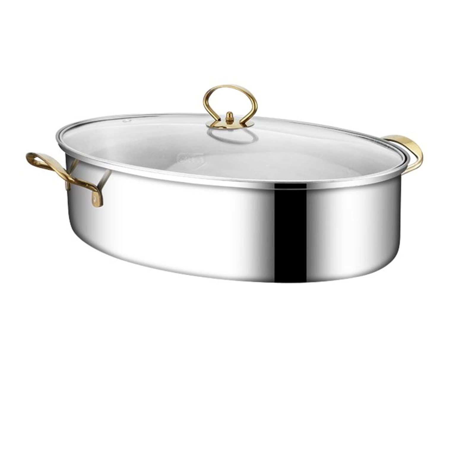Olla de sopa ovalada grande for el hogar, pescado picado, pimienta, cabeza de pescado, juego sin estufa, olla for la cena