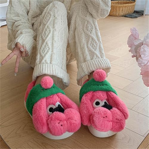 Epsion Women's Cute Funny Cartoon Slippers Comfortable Furry Home Shoes Soft Plush Slipper2