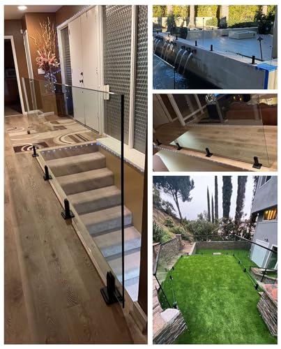 Kit de abrazaderas de vidrio y sistema de barandilla para un soporte seguro de vidrio sin marco en vallas y balaustradas de piscina