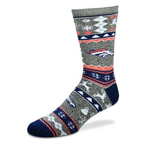 For Bare Feet Denver Broncos Xmas Socks, Large