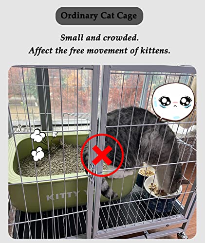 Fupuaii Cat Cage Corner, Large 3-Tier Cat Kennels, Indoor Diy Cat Playpen For Small Animal, Detachable Metal Wire Kennels, Kitten Crate, Cat House, Exercise Place Ideal For 1-3 Cat #TOP2