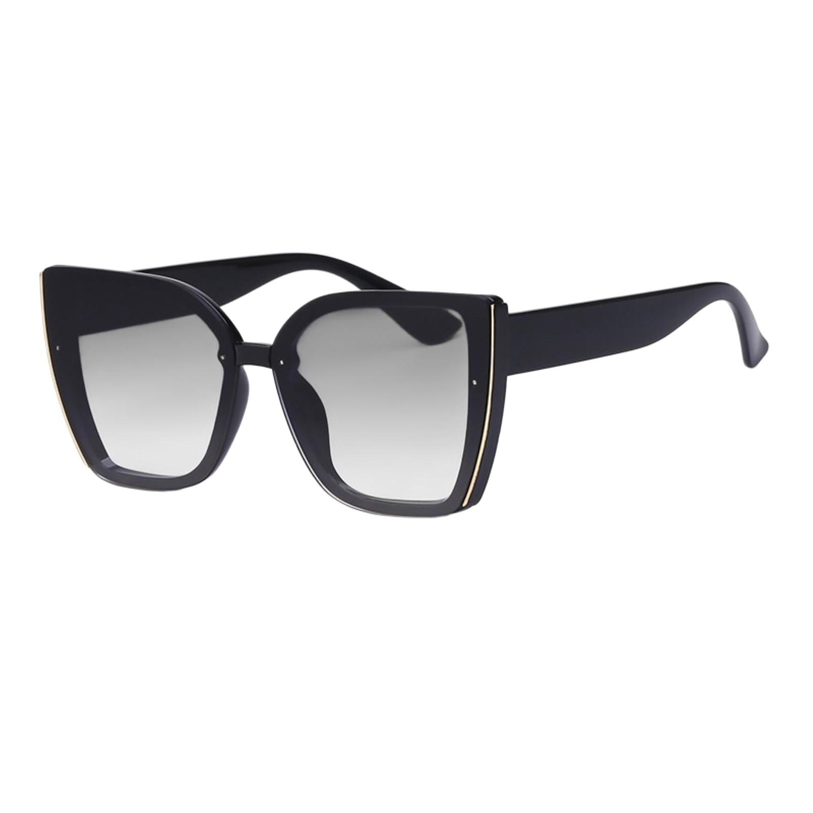 Lunettes de soleil oversized pour femme avec protection UV400 et verres gris tendance