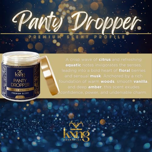 Image of KXNG Cosmetics Organic Shea Body Butter Cream - 8oz | Luxury Body Butter for Men & Women with Shea, Cocoa, Mango & Coconut Oil | Deep Moisture for All Skin Types, Hands & Feet - Panty Dropper XL