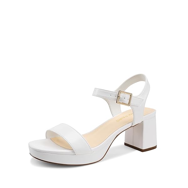 DREAM PAIRS Women's Platform Heels Block Chunky Open Toe Ankle Strap Heel Fashion Wedding Party Dress Sandals Shoes