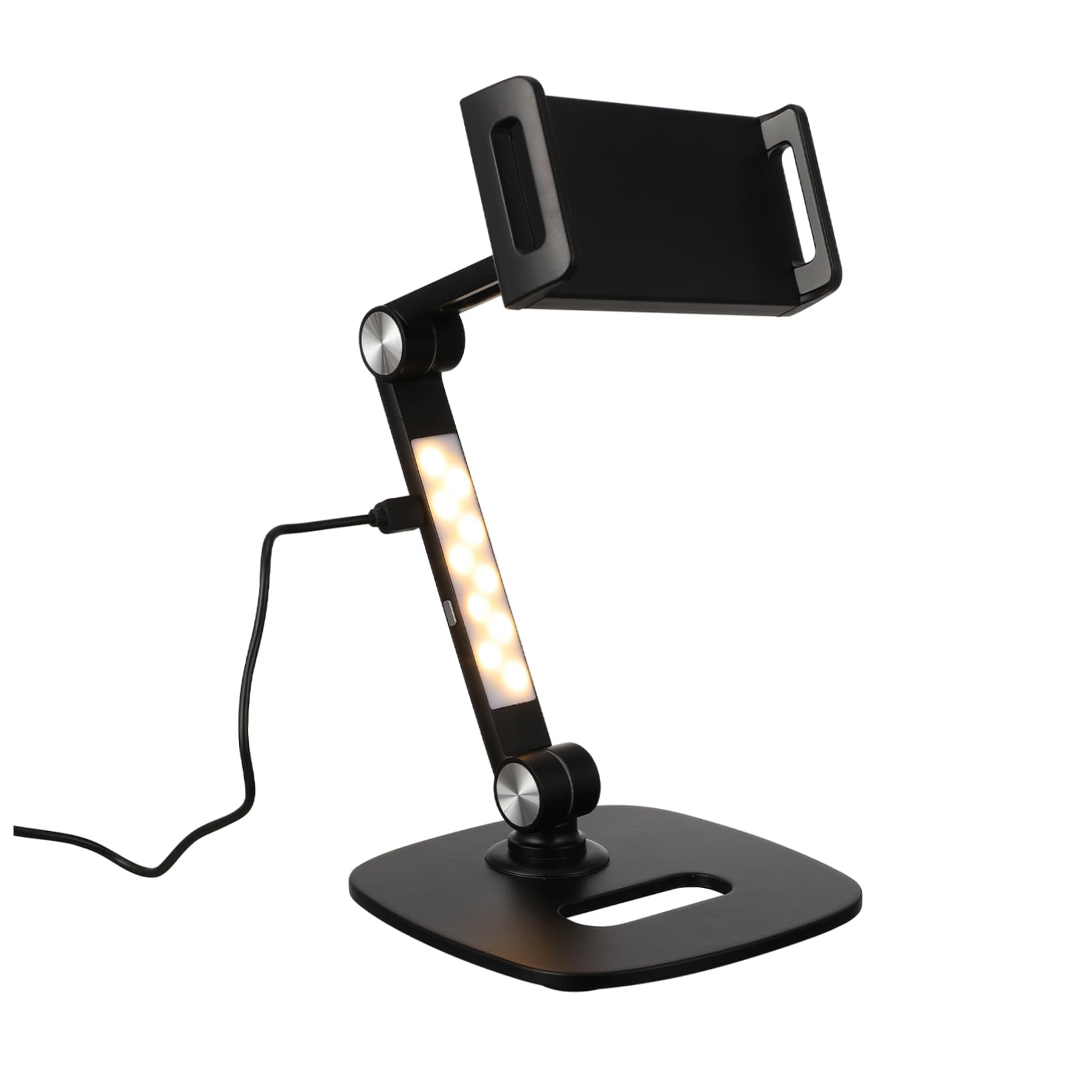 SHINEOFI Supporto Tablet e Smartphone Nero in Alluminio Pieghevole