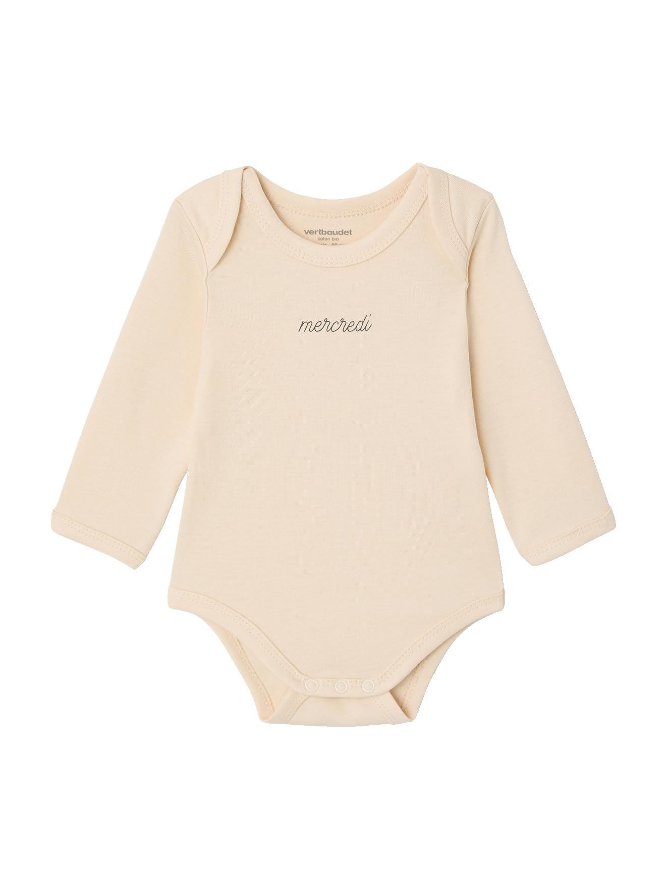 Vertbaudet 7er-Pack Langarm-Schlupfbodys Baby, Bio-Baumwolle BASIC