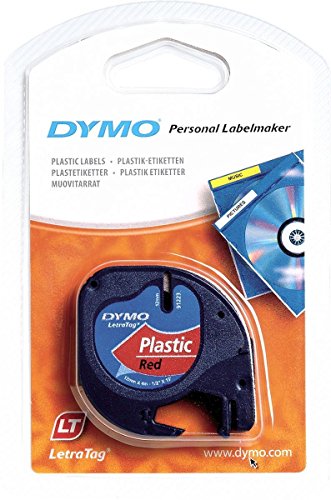 Nastro In Plastica Dymo Letratag 12Mmx4M Rosso 912030