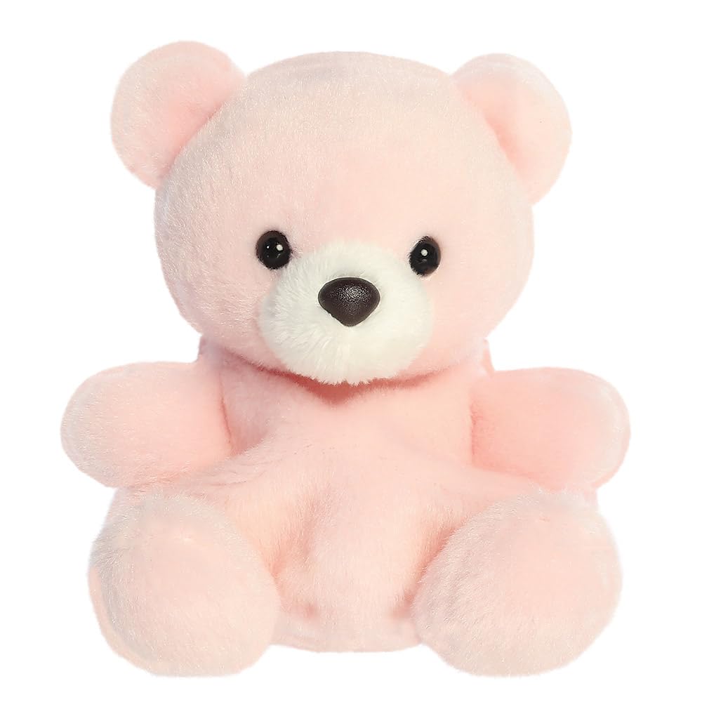 AURORA 34162, Palm Pals Bailey Baby Bear, 13cm, Soft Toy, Pink