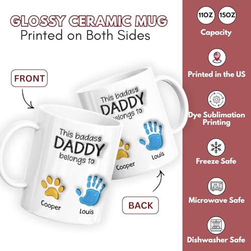 Taza personalizable de cerámica para papá y abuelo miniatura 5