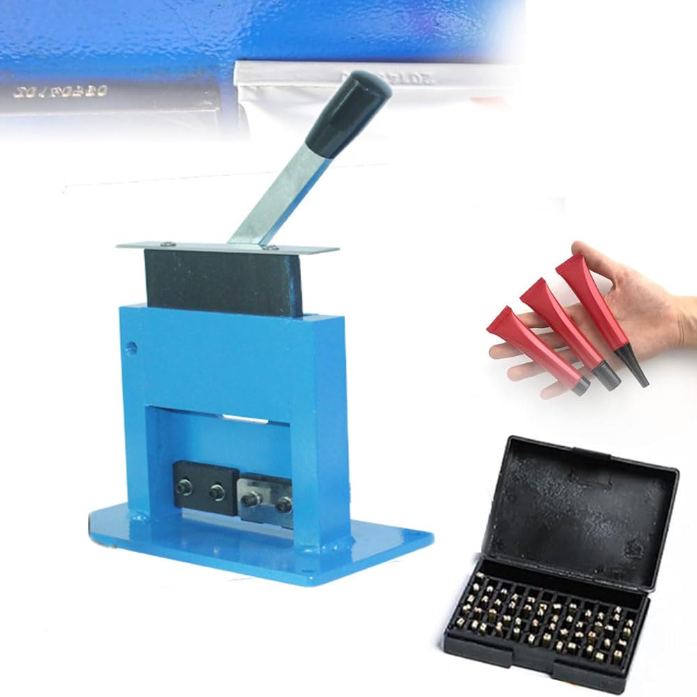 JOSBY Manual Aluminum Tube Sealing Machine Max 52cm Toothpaste Heavy Duty Crimping Sealing Machine with Date Letter Coder