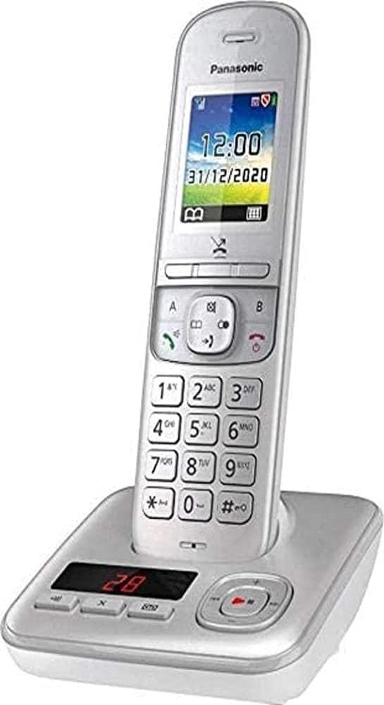 Telefono cordless nero dec con segreteria telefonica kxtgh720frb