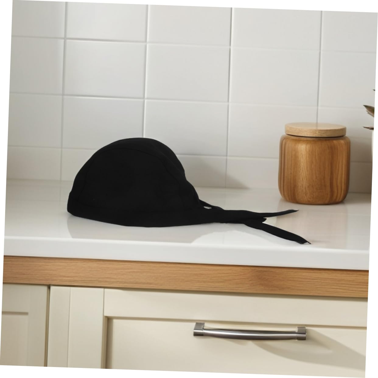 Gorro de Cocinero Negro Ajustable de Algodón 12 Piezas