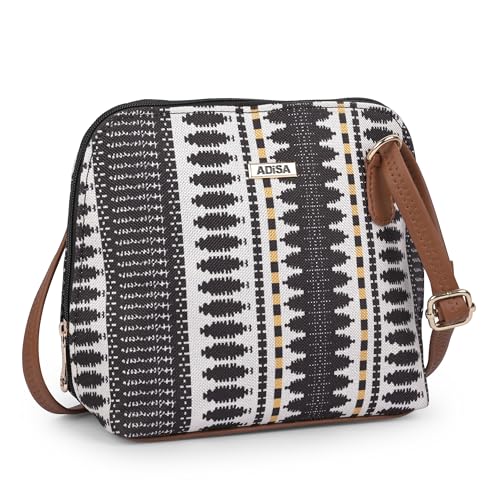 Image of ADISA Women Girls Floral Print Faux Leather Sling Bag Crossbody