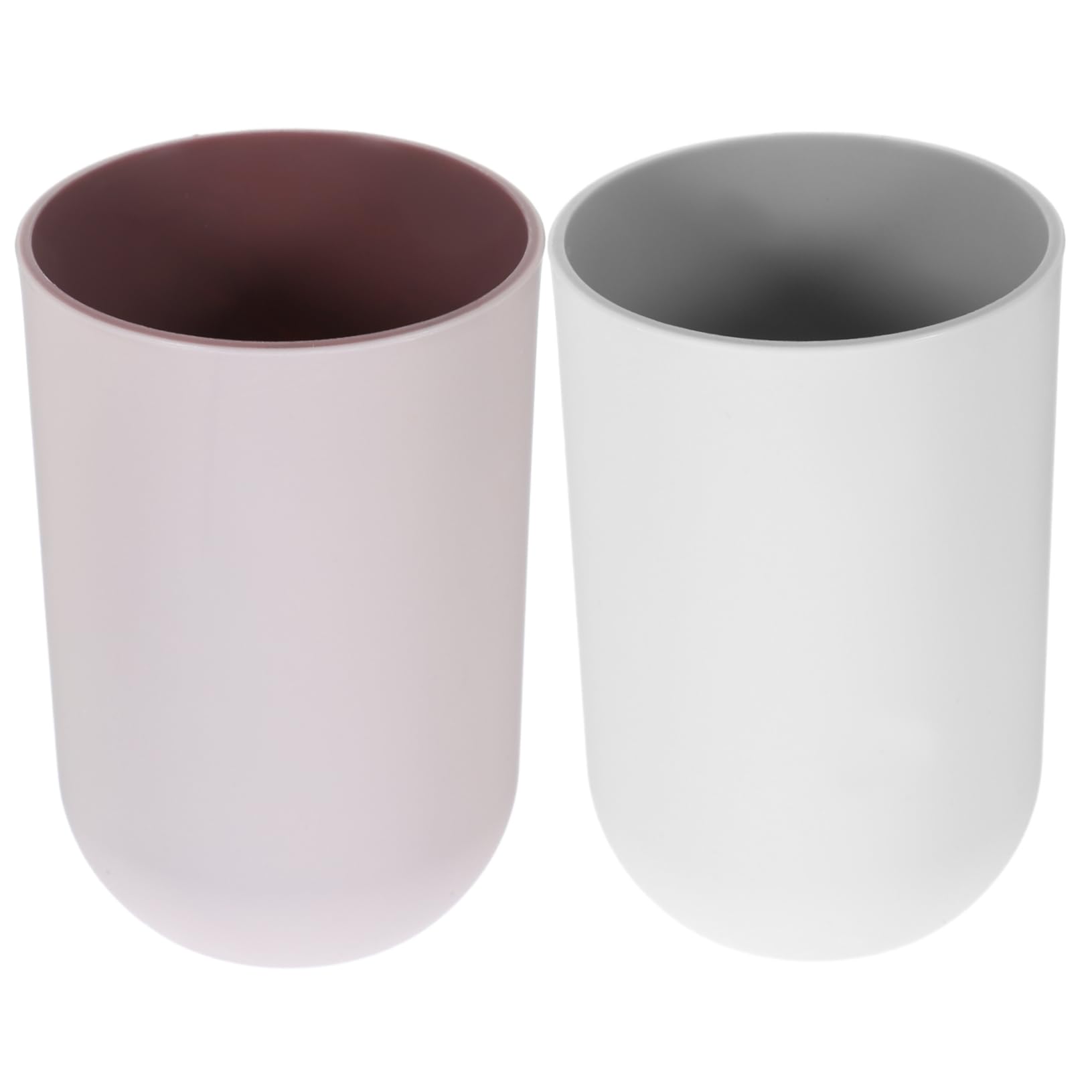 WOONEKY 5 Set I Tazza per Collutorio Set di Spazzolini da Denti per Spazzolatura Contenitore per Viaggio Adatto per Forniture per Il Bagno 2 Pezzi * 5