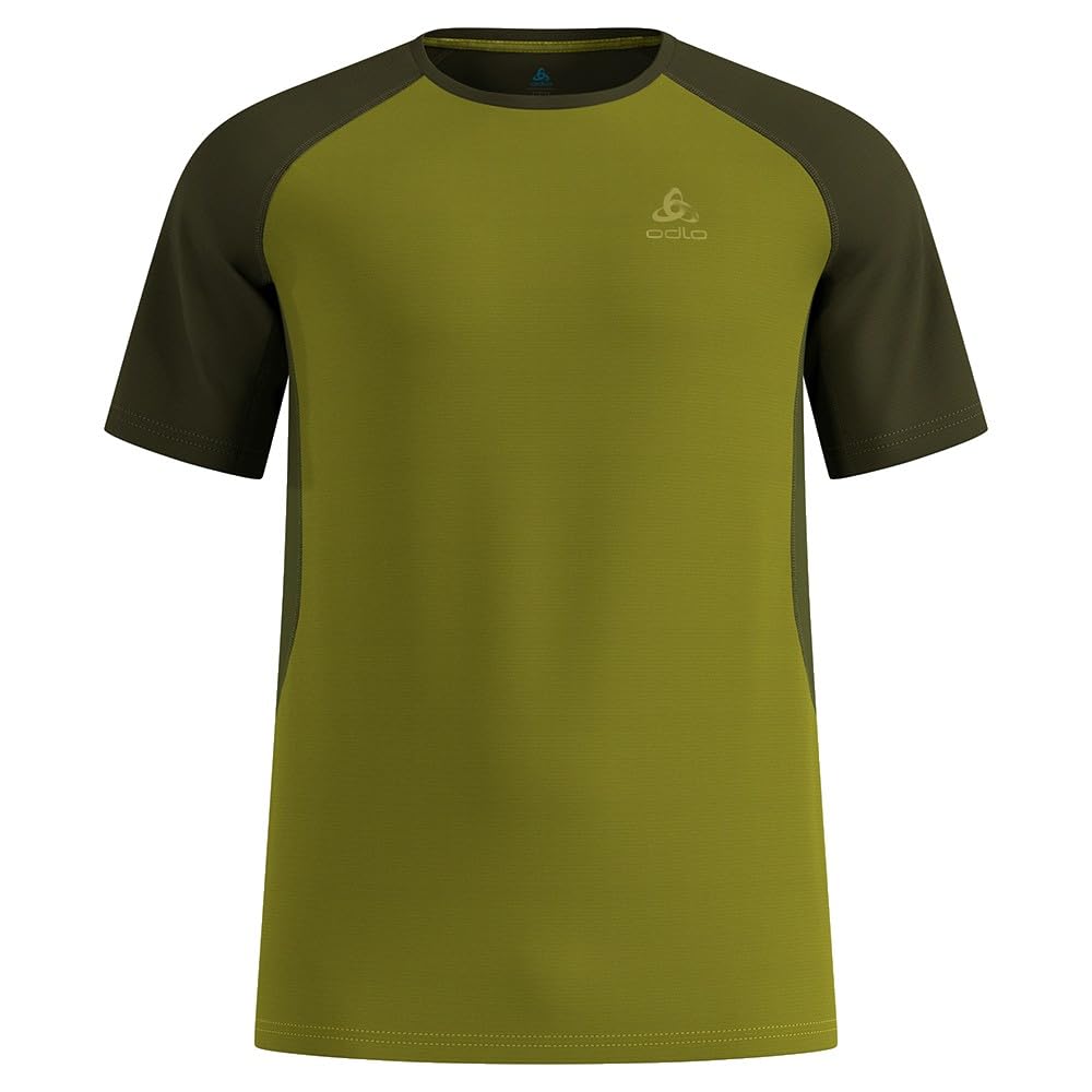 Odlo X-ALP Trail Camiseta de Running Hombres Verde - Guacamole - Deep Depths XL